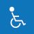 Access and parking spaces for people with reduced mobility