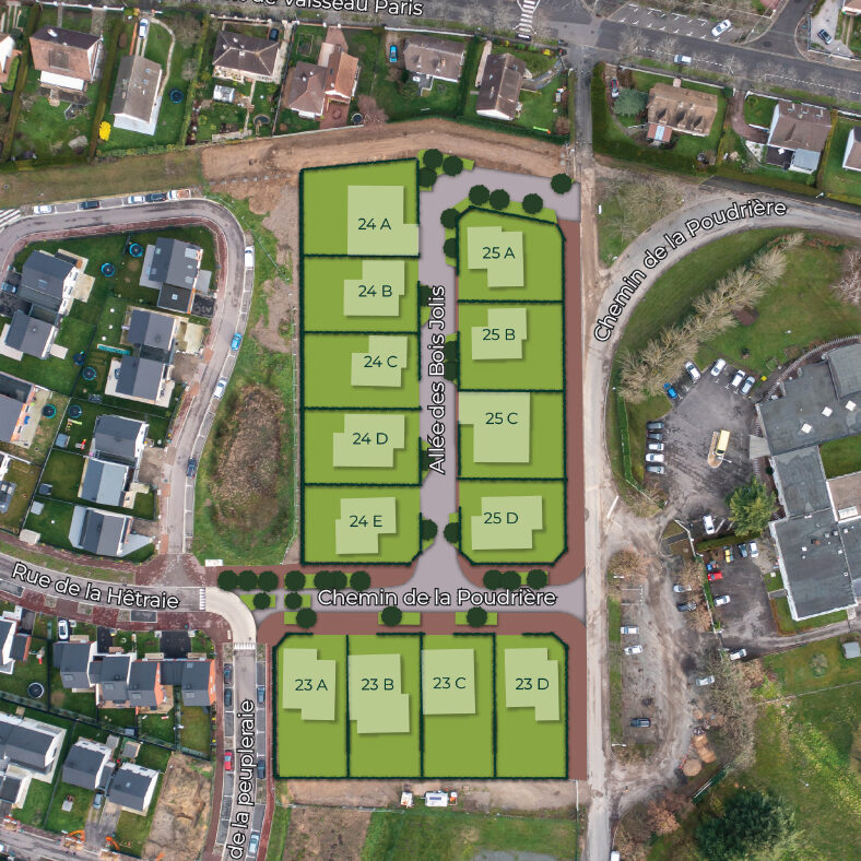 Lotissements BOIS JOLIS Grand Quevilly - Rouen Normandie Aménagement Stationnement RNAS